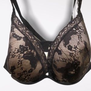 Cacique lace molded cup underwire bra 34DDD (34F)